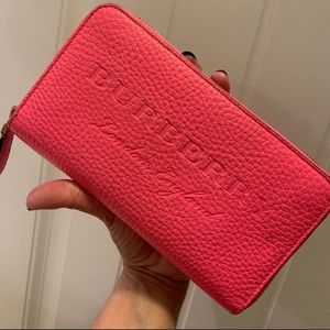 Burberry bright pink wallet